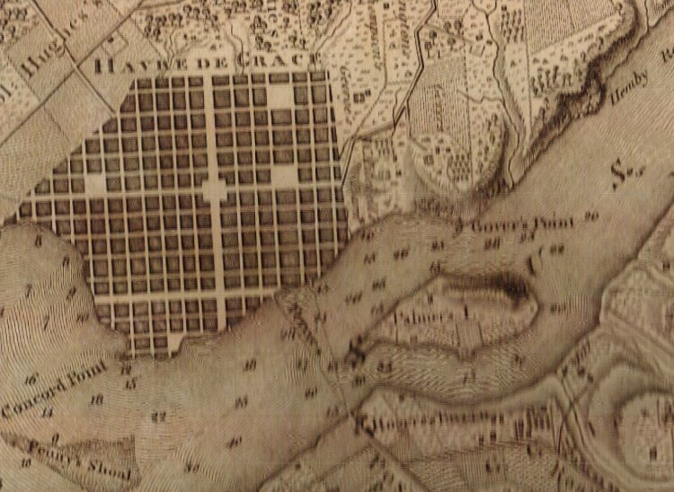 early Havre de Grace, MD map