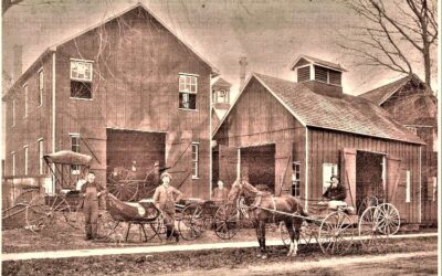 Burns Bros. Carriage Business replaces Empire Shops at Erie and Water Streets, Havre de Grace, MD late 1800s