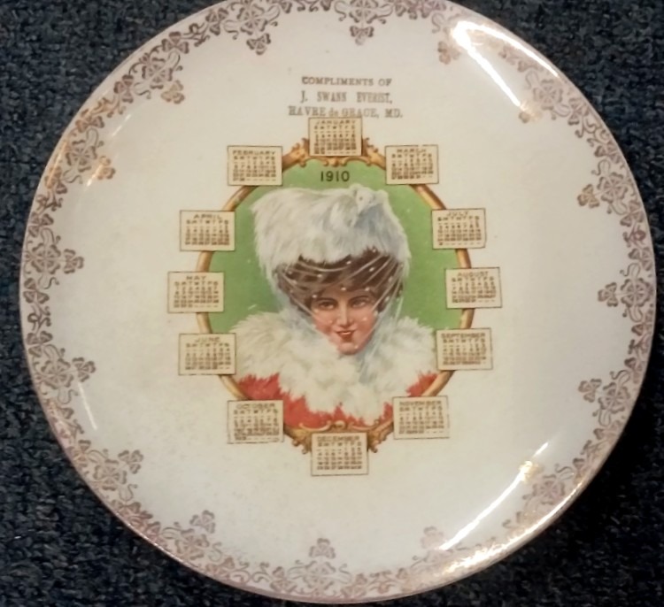 1910 J. Swann Everist calendar collector plate