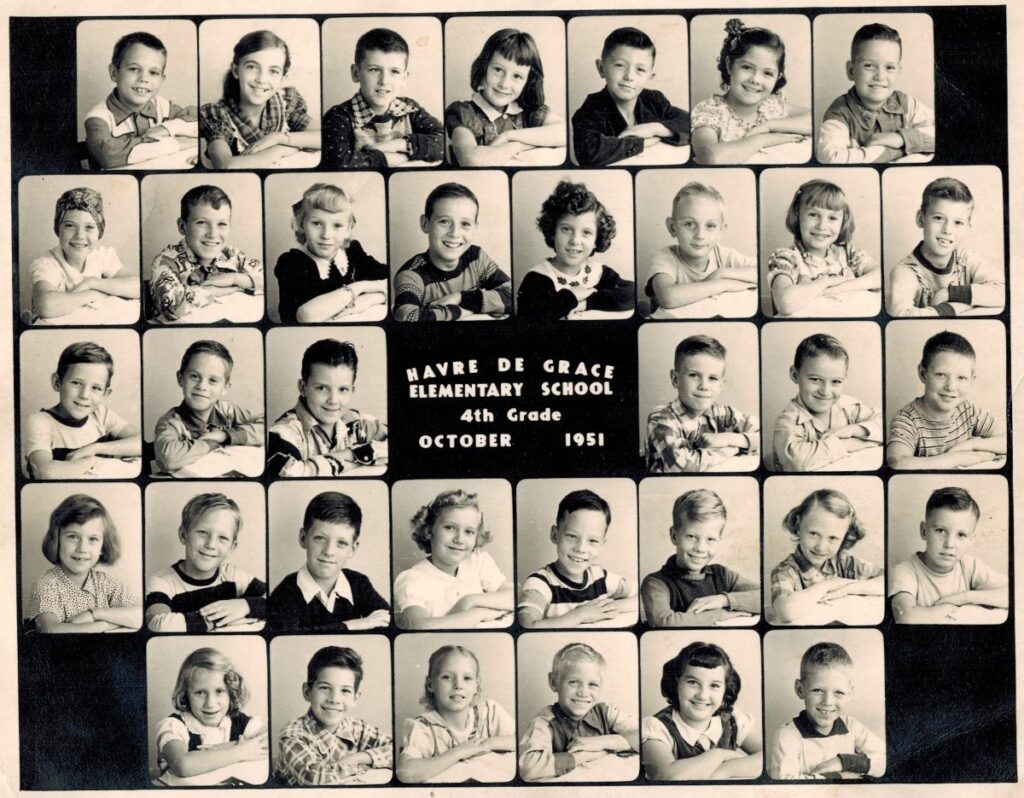 Oct 1951 Havre de Grace Elementary School Class Photo
