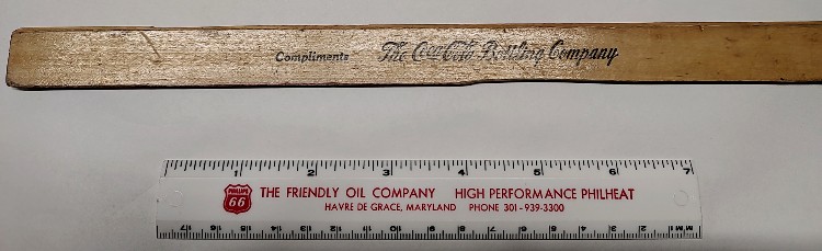 Vintage Yardsticks - Havre de Grace MD - Coca-Cola Bottling Co and The Friendly Oil Company