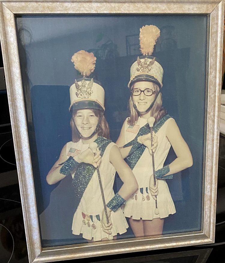 Photo of Havre de Grace Hi-Steppers majorettes: Michelle Wilson (Cunningham) & Debbie Cunningham