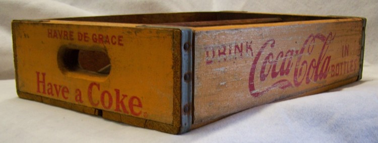photo of an old wooden Coca-Cola crate - Havre de Grace