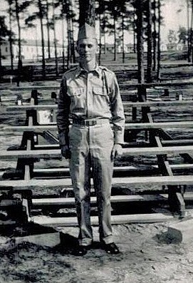 photo of Phil Barker, May 9, 1954, in Army uniform