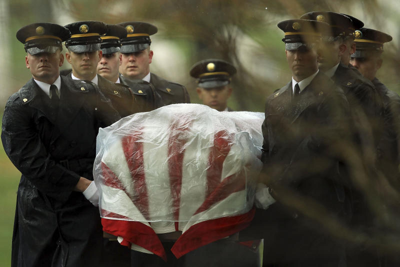 Carrying the casket of Lt. Col. Juanita Warman - Arlington Cemetery