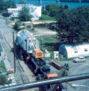Moving Reactor to Peach Bottom Nuclear Plant, courtesy George Bahouikas Wagner