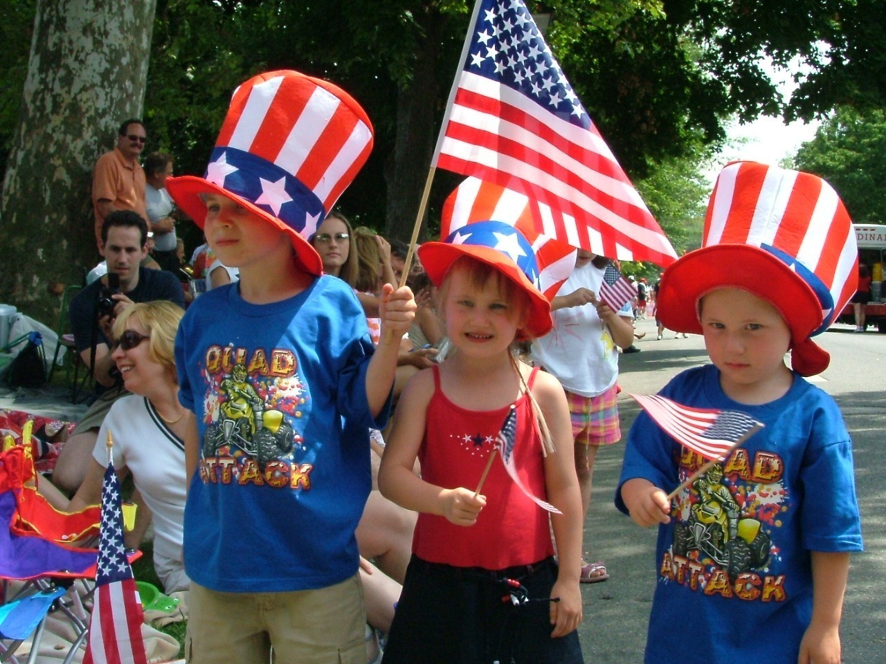 from 2005 Havre de Grace parade - 3 youngsters dressed to show us the spirit of Independence Day