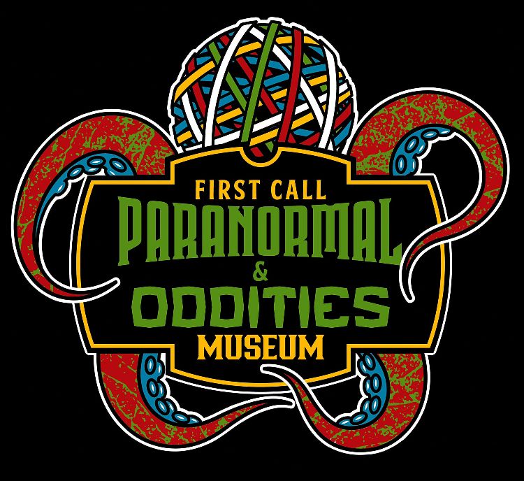 the logo for First Call Paranormal & Oddities Museum in Havre de Grace, MD