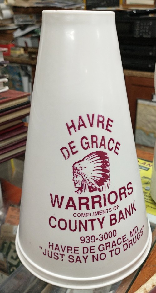 mini-megaphone from the Havre de Grace Warriors collection
