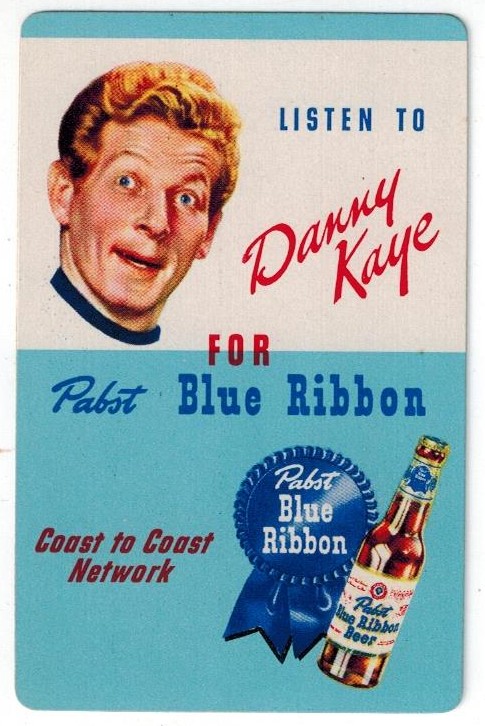 Pabst Advertising calendar - 1945 - from Kathryn Asher, Havre de Grace Distributing Co - front features Danny Kaye
