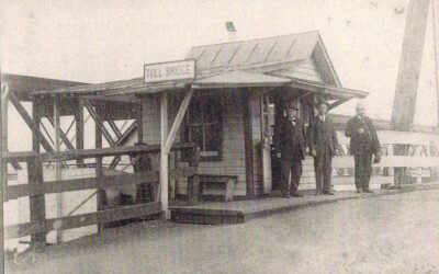 Close up of Toll Booth on the double-decker bridge at Havre de Grace, crossing the Susquehanna
