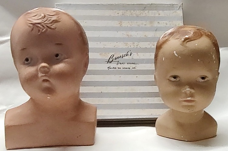 chalkheads of baby from Benesch's Store in Havre de Grace