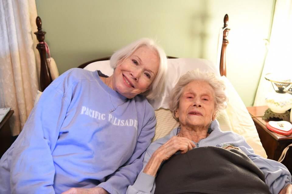 Marilyn Senn with her mother, Ruth Sale, from a Facebook 2017 image.