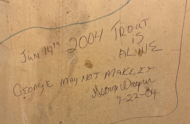 2004 Note left by George Wagner in basement of old post office building on Franklin & Union in Havre de Grace