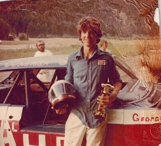 1976 racecar #49 at Far West Speedway in Libby, Montana owned by George Wagner age 15-16 - who now owns BAHOUKAS ANTIQUE MALL in Havre de Grace MD 2025
