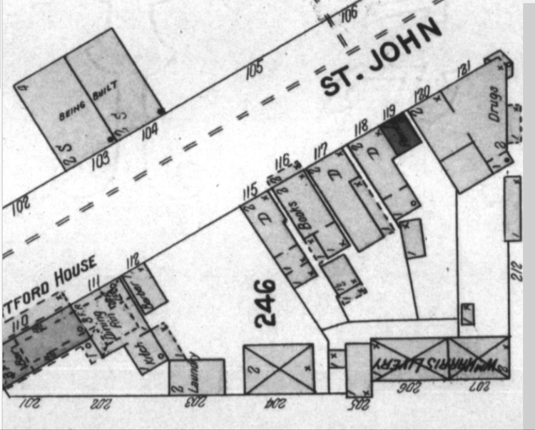 1904 - corner of Franklin St & Union Ave in Havre de Grace MD. Livery Stable where the Post Office will be built in 1907