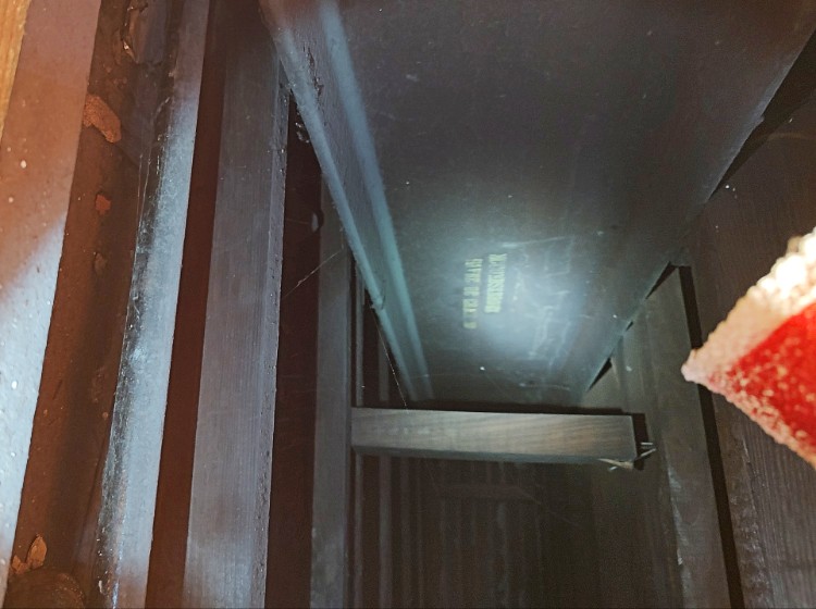 photo of Steel Beam that says McCombs&Brown in the Old Post Office at 401 N. Union in Havre de Grace