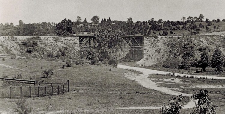 Photo by Ken Lay 1920s - Rt 155 - by B&O Railroad Bridge